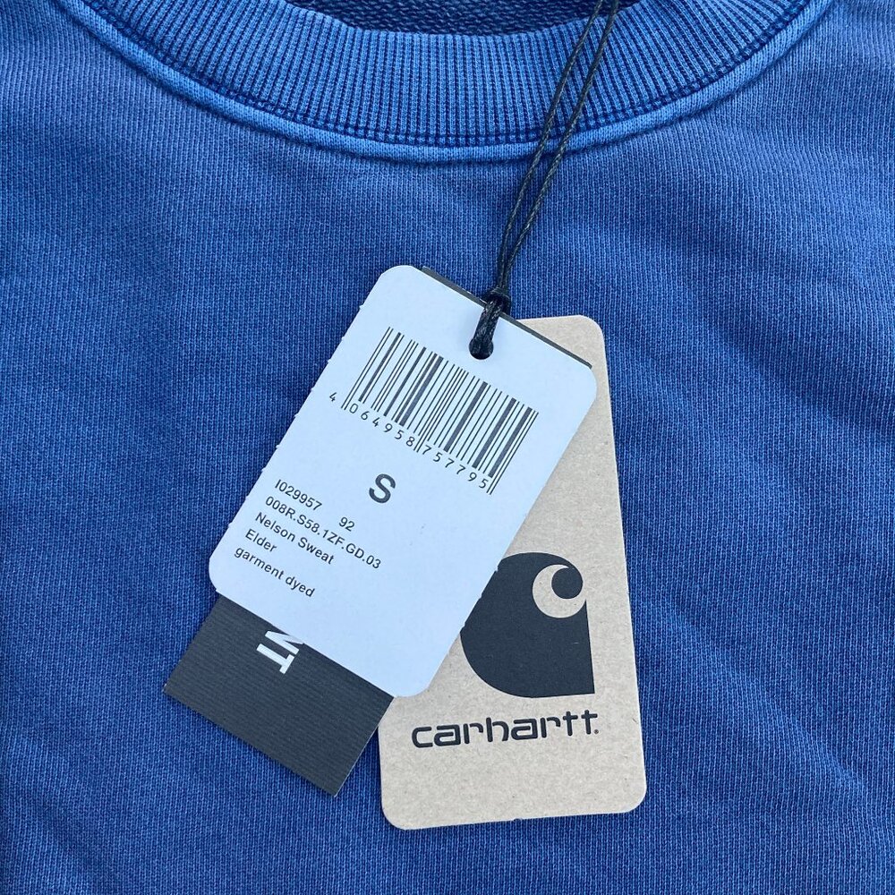 Carhartt WIP Nelson Sweatshirt - S - Elder Blue - Picture 5 of 6